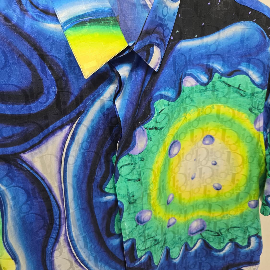 디올 오블리크 반팔 셔츠 38사이즈 90 95 판매 상품이미지2