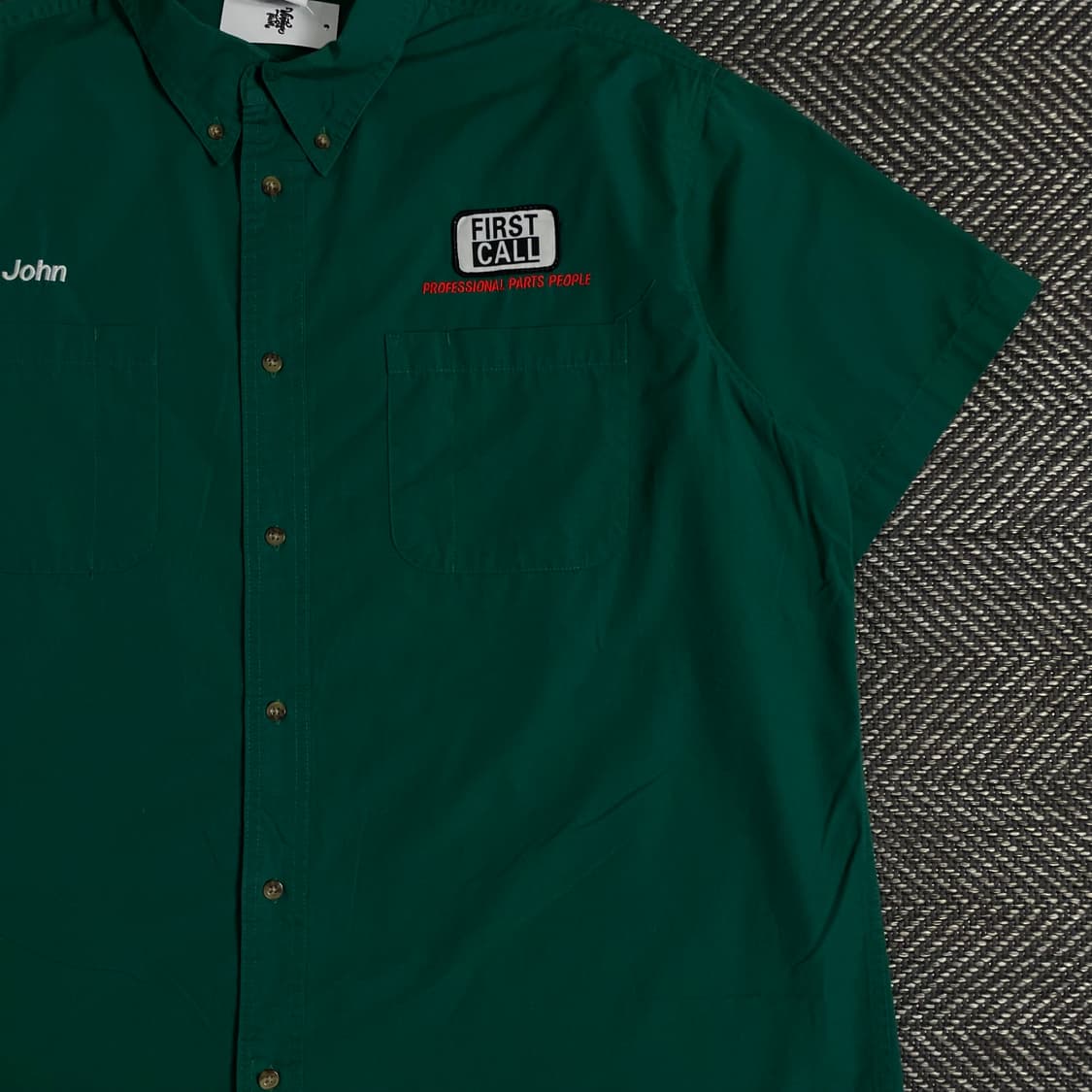 USA 오리지날 빈티지 박시핏 워크 셔츠 그린o 3122 상품이미지2