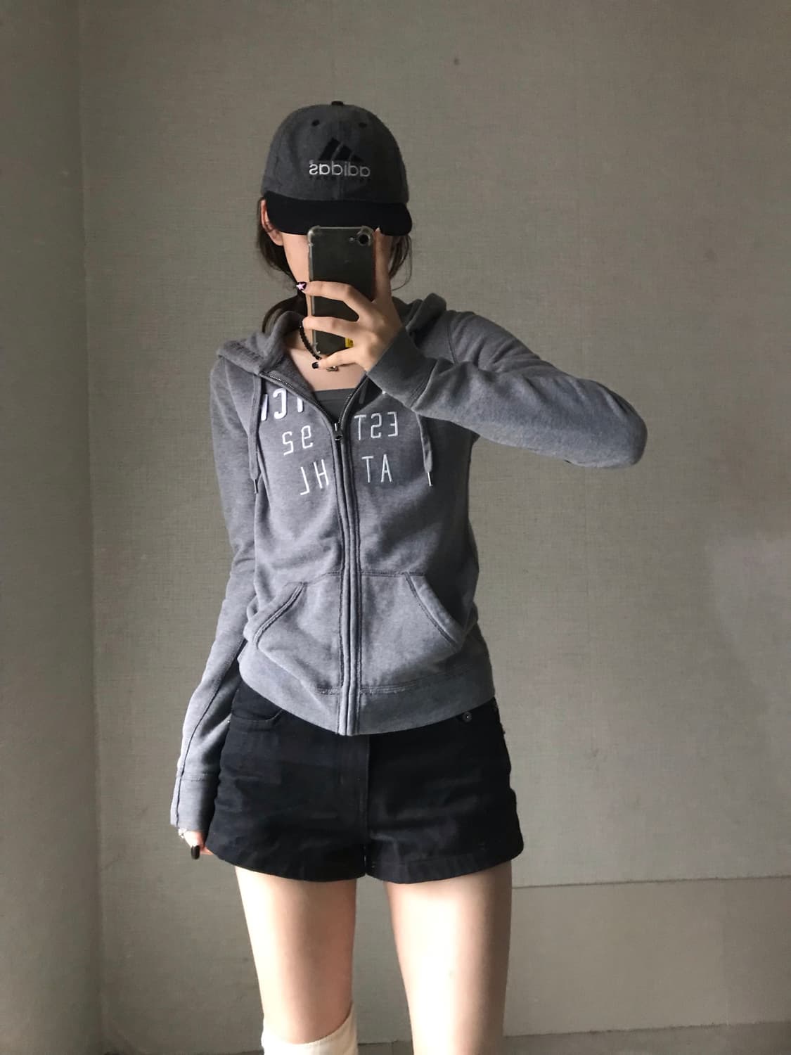 아베크롬비 그레이 슬림핏 후드집업 상품이미지1