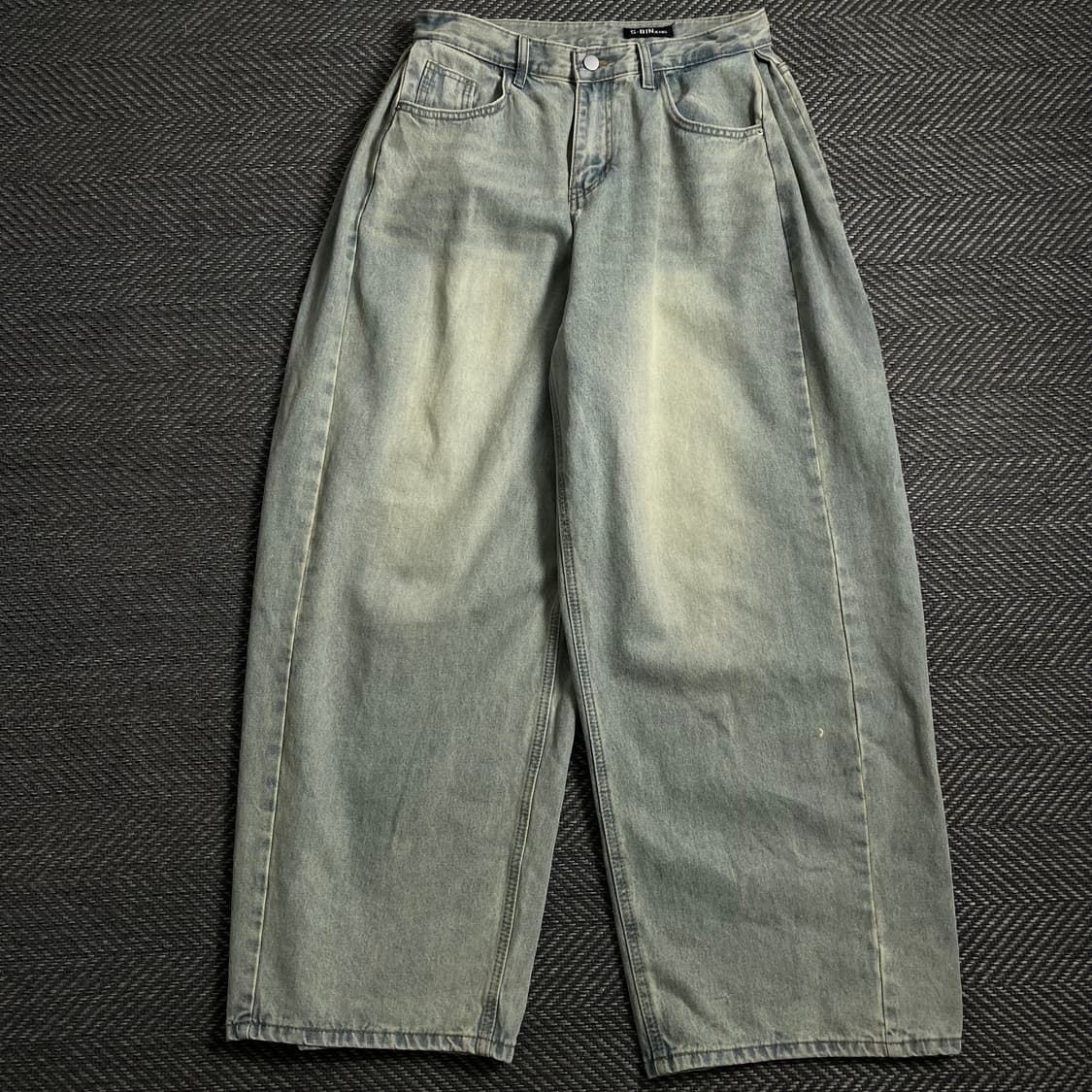 S-BIN JEANS 빈티지 와이드 연청 워싱 데님 팬츠 y 4662 상품이미지2