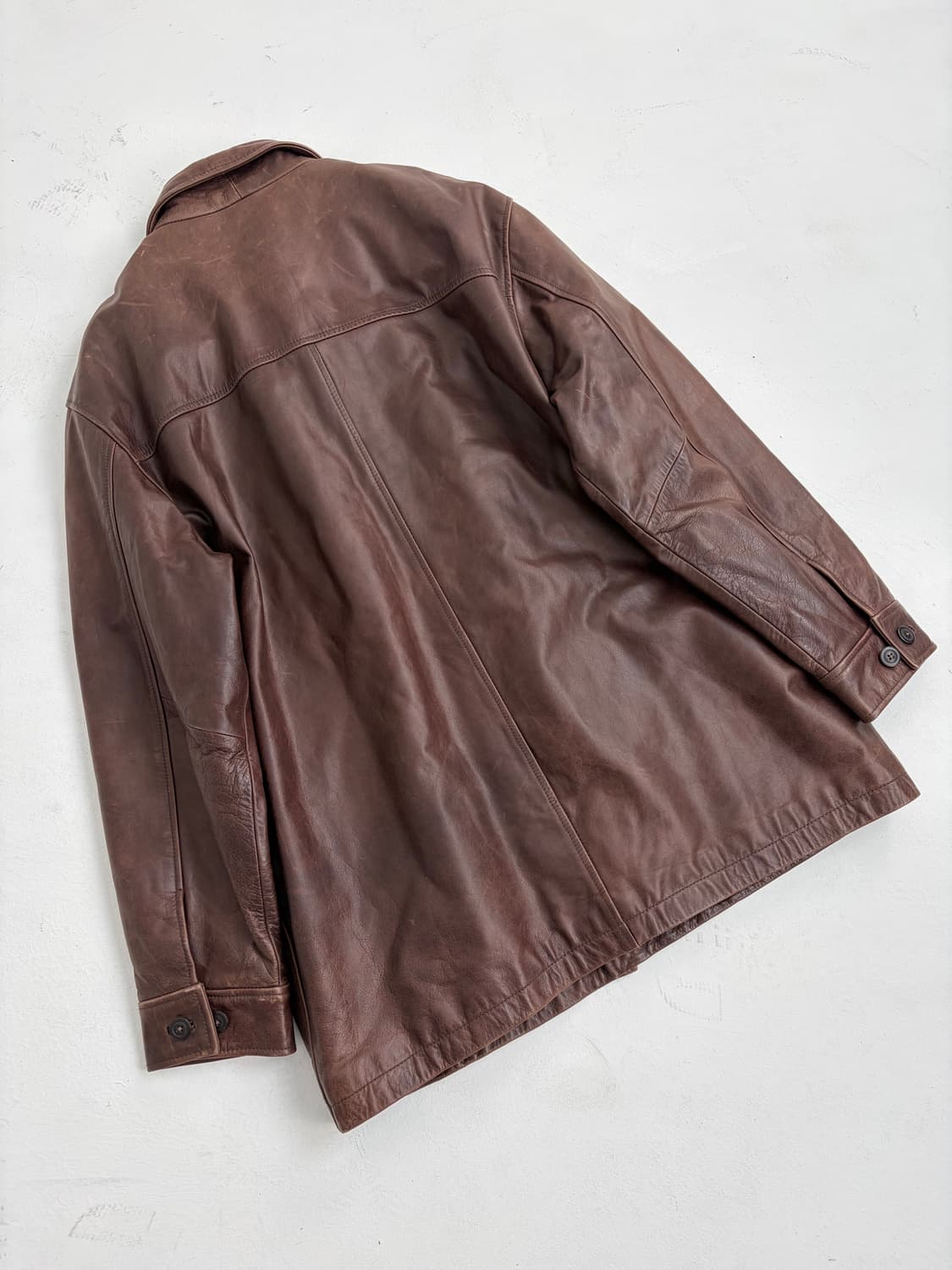 00s Gap Leather Coat (brown) 상품이미지2