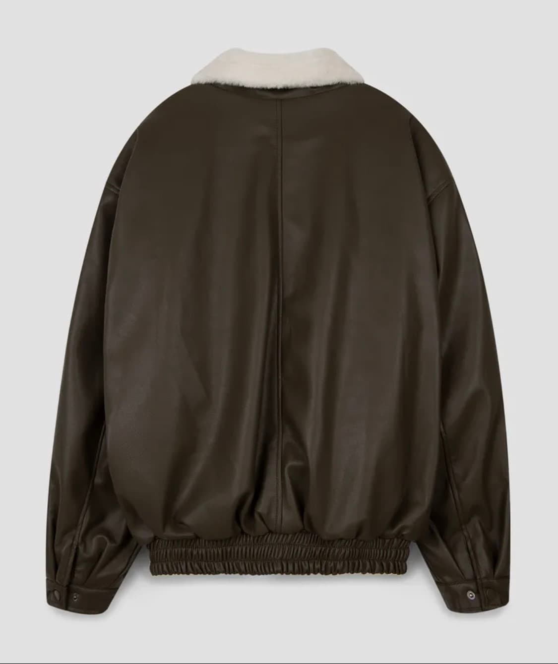 (새상품) 비건 레더 퍼 오버핏 울 무스탕 무톤 자켓 점퍼 상품이미지3