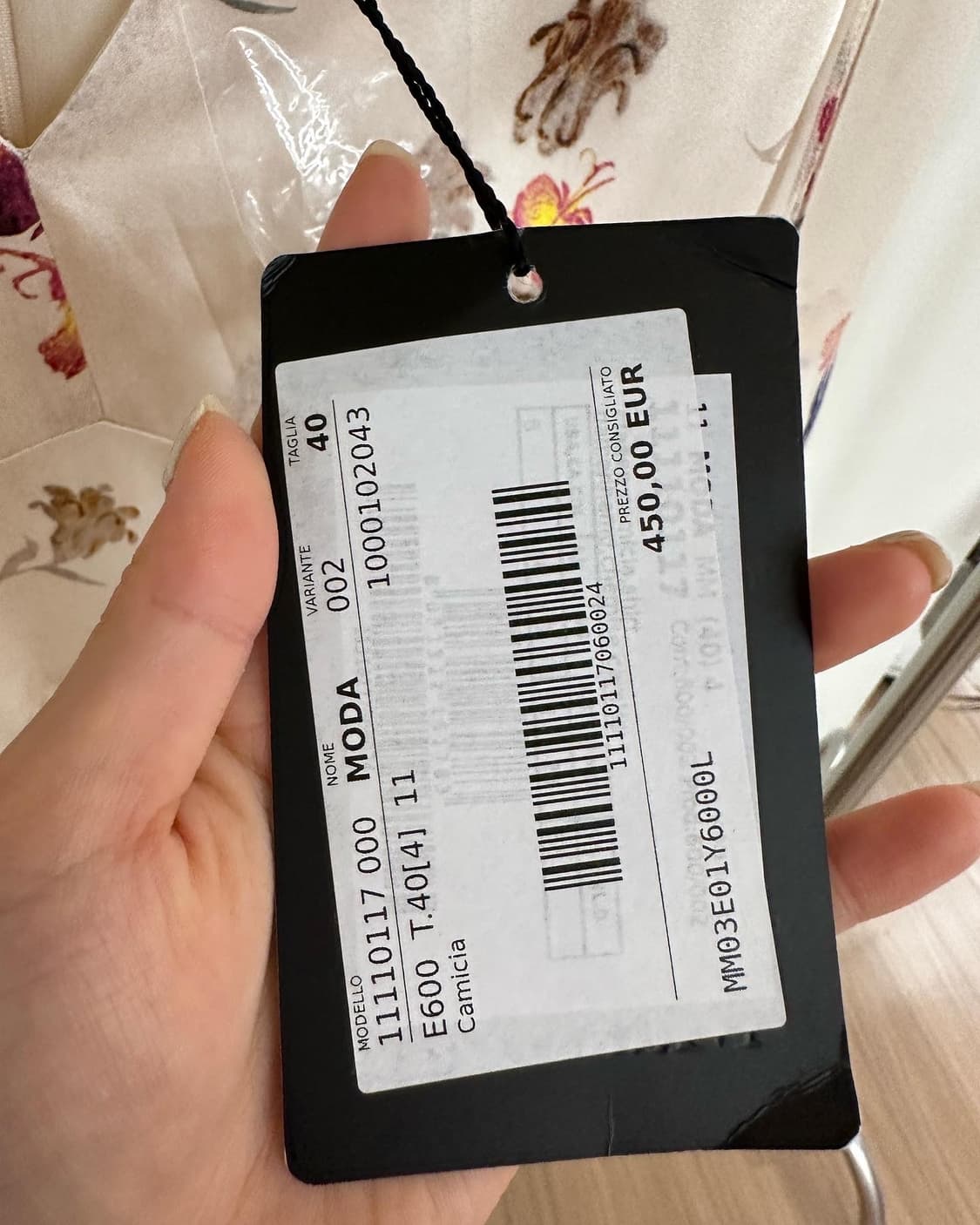 막스마라 라이트핑크 플라워프린팅 세타 블라우스  상품이미지8