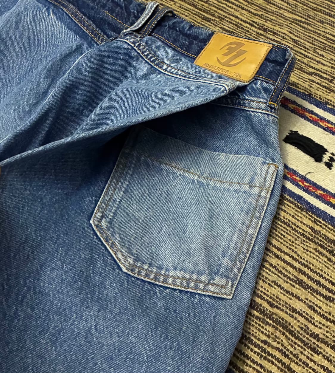 (26~28)Ader zara 자라 x 아더에러 베럴 레그 진 데님 블루 상품이미지6