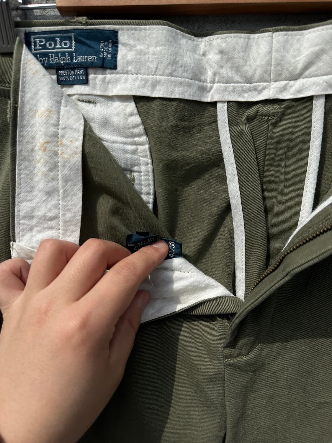 [42] 폴로 랄프로렌 올리브 카키 치노팬츠 상품이미지4