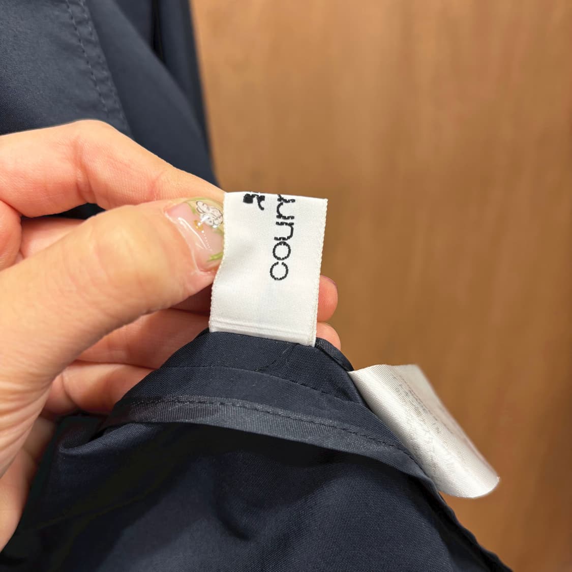 꾸레쥬 코튼 블렌드 테일러드 자켓 노치드 라펠 스티치 절개 디테일 네이비 상품이미지6