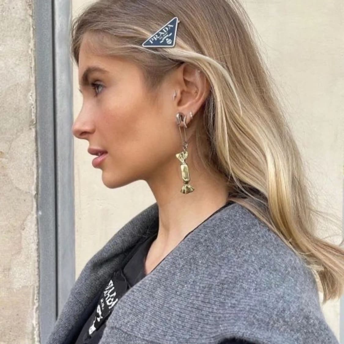 프라다 헤어핀 정품 풀박 상품이미지5