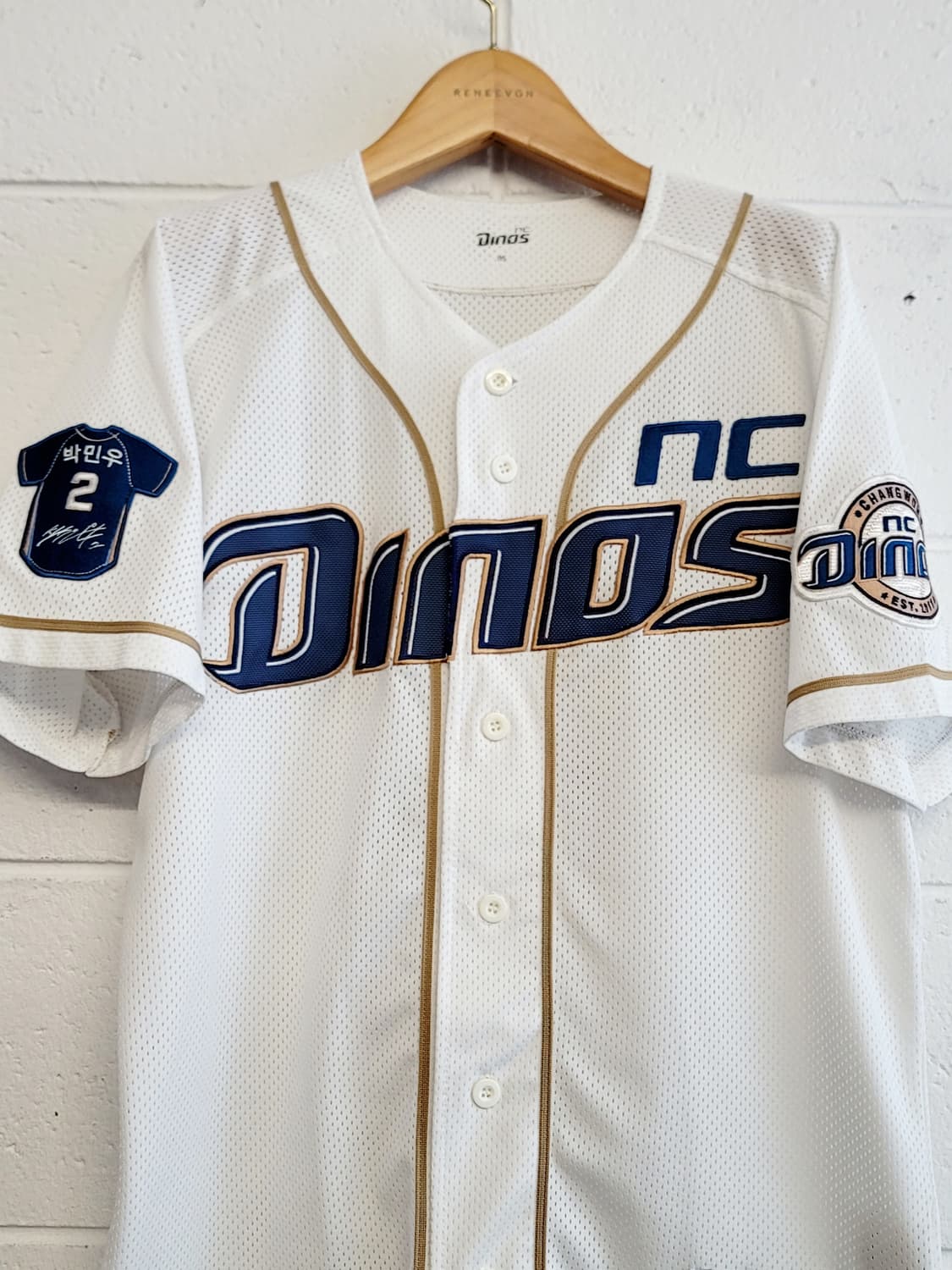NC다이노스 홈 유니폼(No.2 박민우 마킹) 판매 상품이미지3