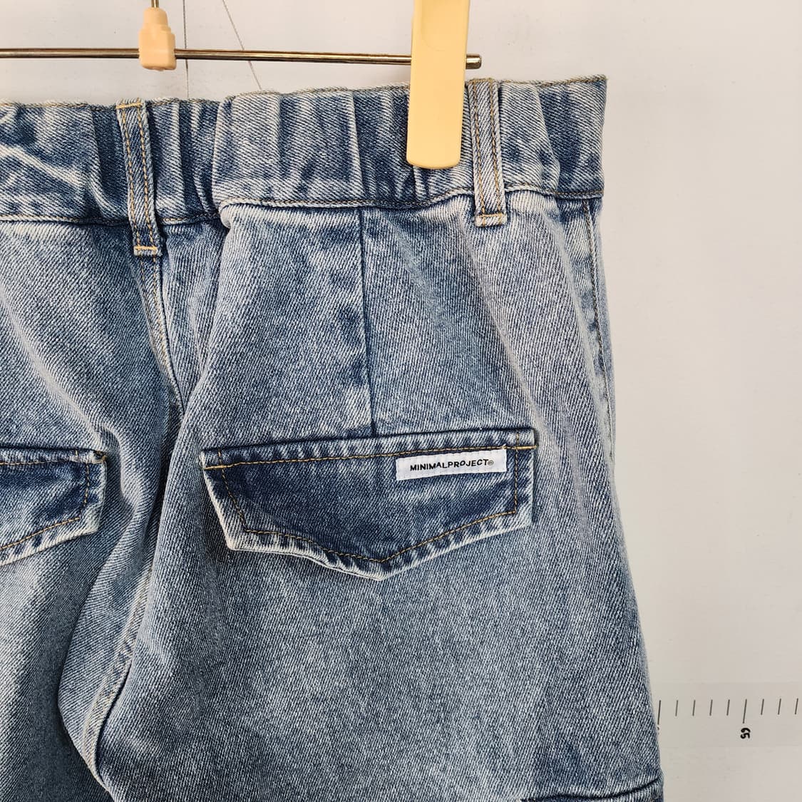 미니멀 프로젝트 워싱 데님 카고 조거팬츠 상품이미지5