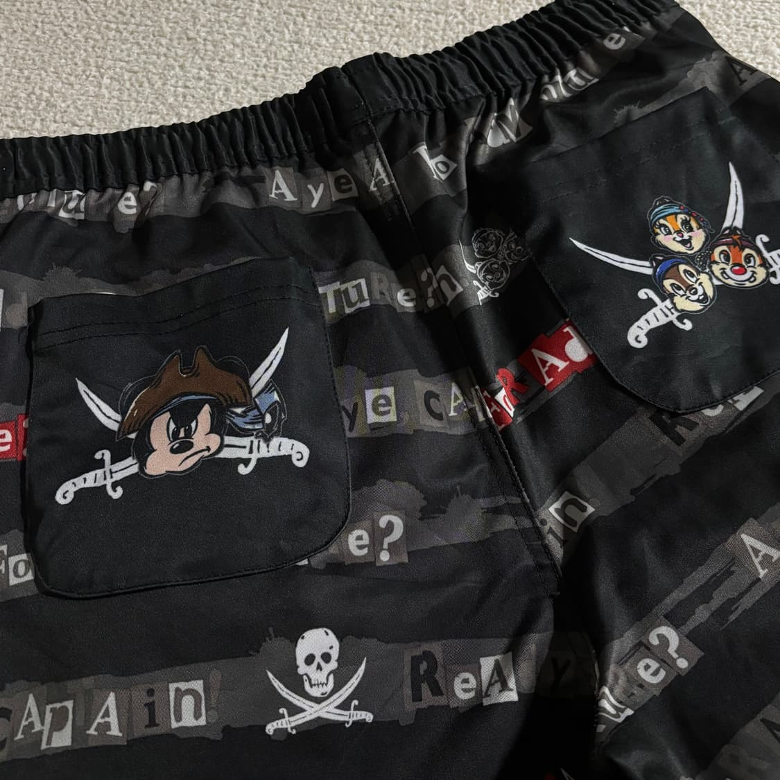 일본빈티지 디즈니 도쿄 리조트 해적 서프 하프팬츠 반바지 상품이미지7