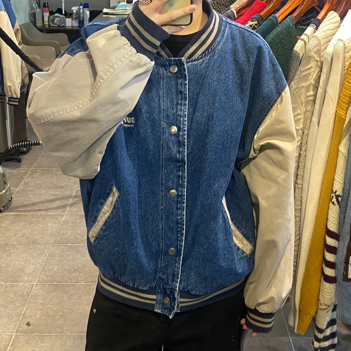 [NO.9] VTG 데님 바시티 자켓 상품이미지2