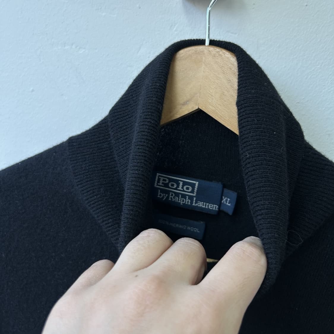 15824 - 폴로 랄프로렌 블랙 터틀넥 울 니트 (메리노 울 100%) 상품이미지3