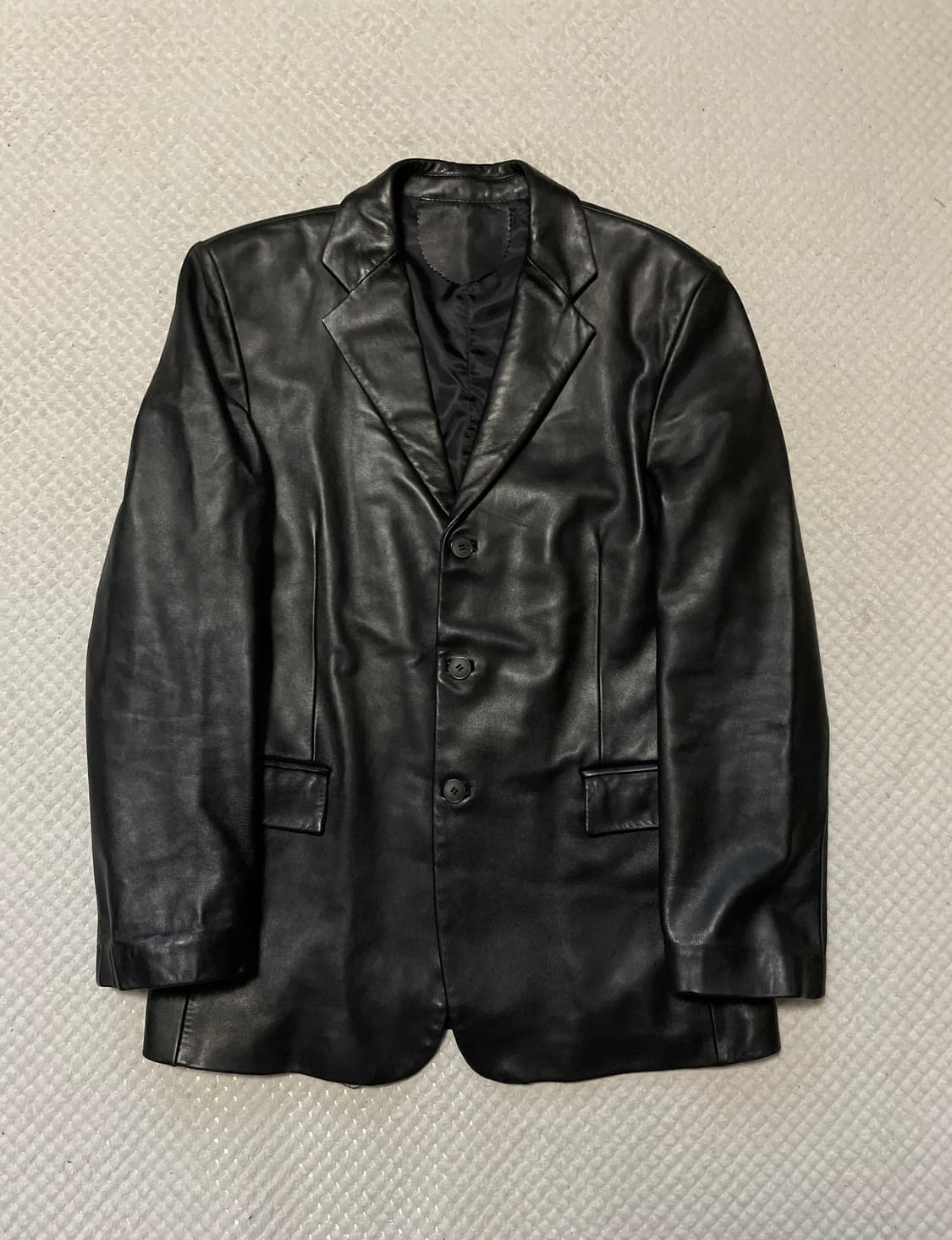 광희시장 웨스턴 무드 3버튼 램스킨 양가죽 레더 자켓 상품이미지1