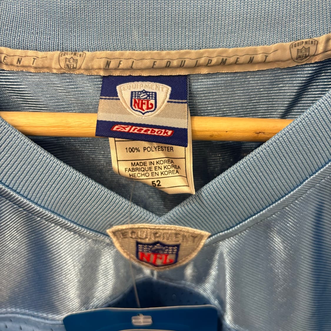 NFL X 리복 LA차저스 스카이블루 럭비져지 XL 상품이미지7