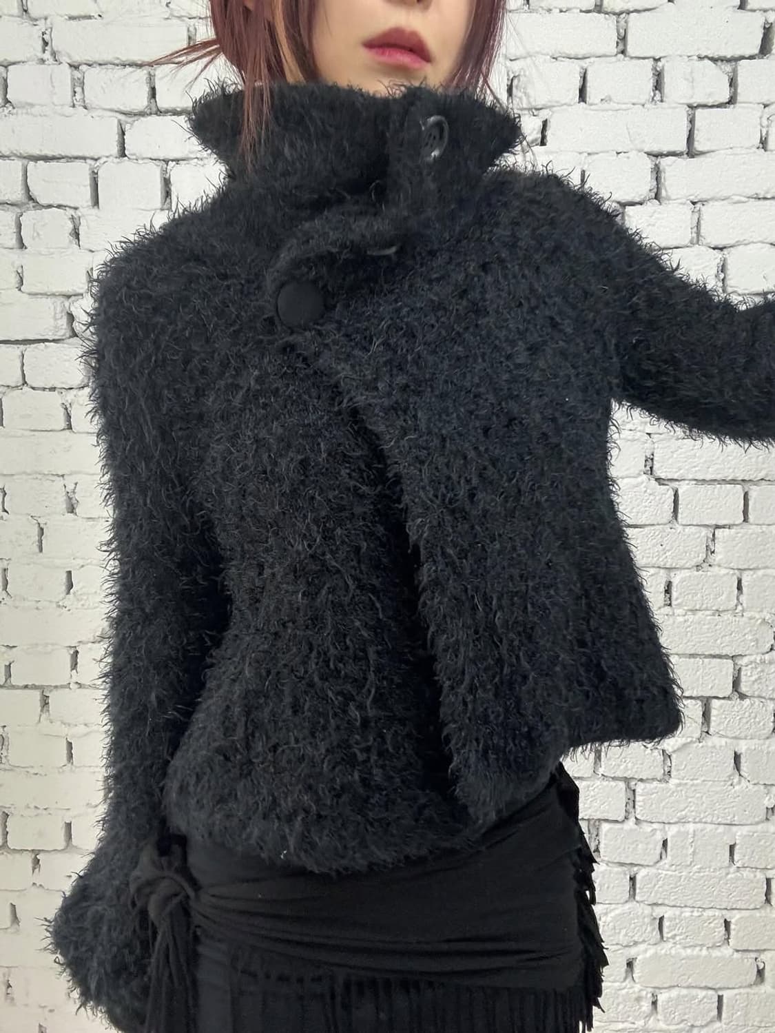 Eco Bouclé High-Neck Semi Bell Jacket 상품이미지3