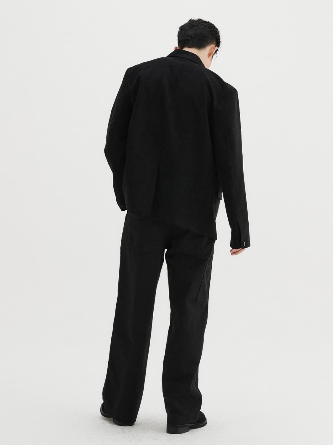 르마드 LEMARD 리벳 웨스턴 카펜터 블랙 데님 팬츠 1 상품이미지5