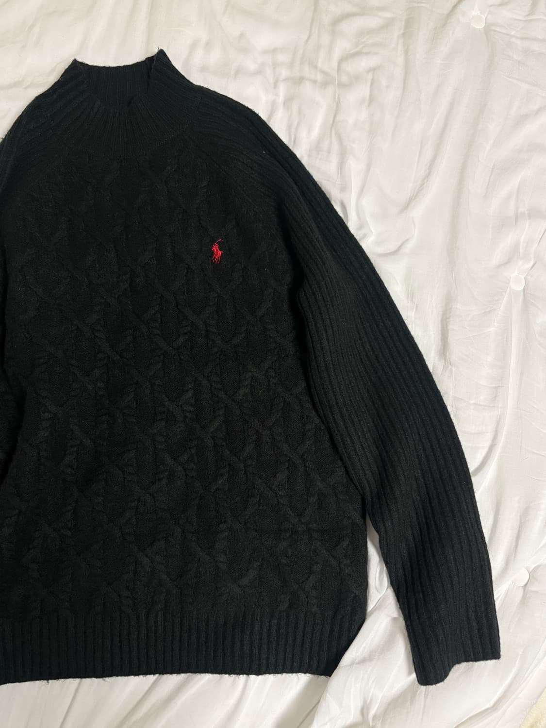 폴로 랄프 로렌 피셔맨 니트 블랙 (XL) 상품이미지2