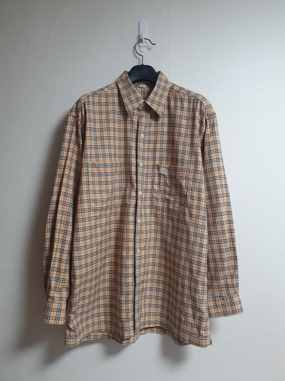 버버리 Burberrys 노바체크 셔츠 베이지 M 상품이미지1