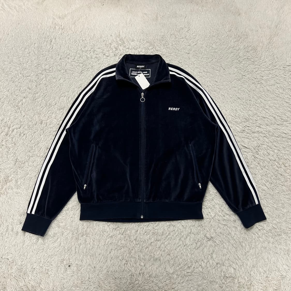 Nerdy navy velvet jersey 상품이미지4