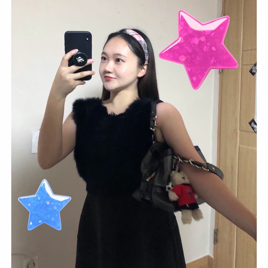 핑크 체크 머리띠 🦹🏻‍♂️ 상품이미지7