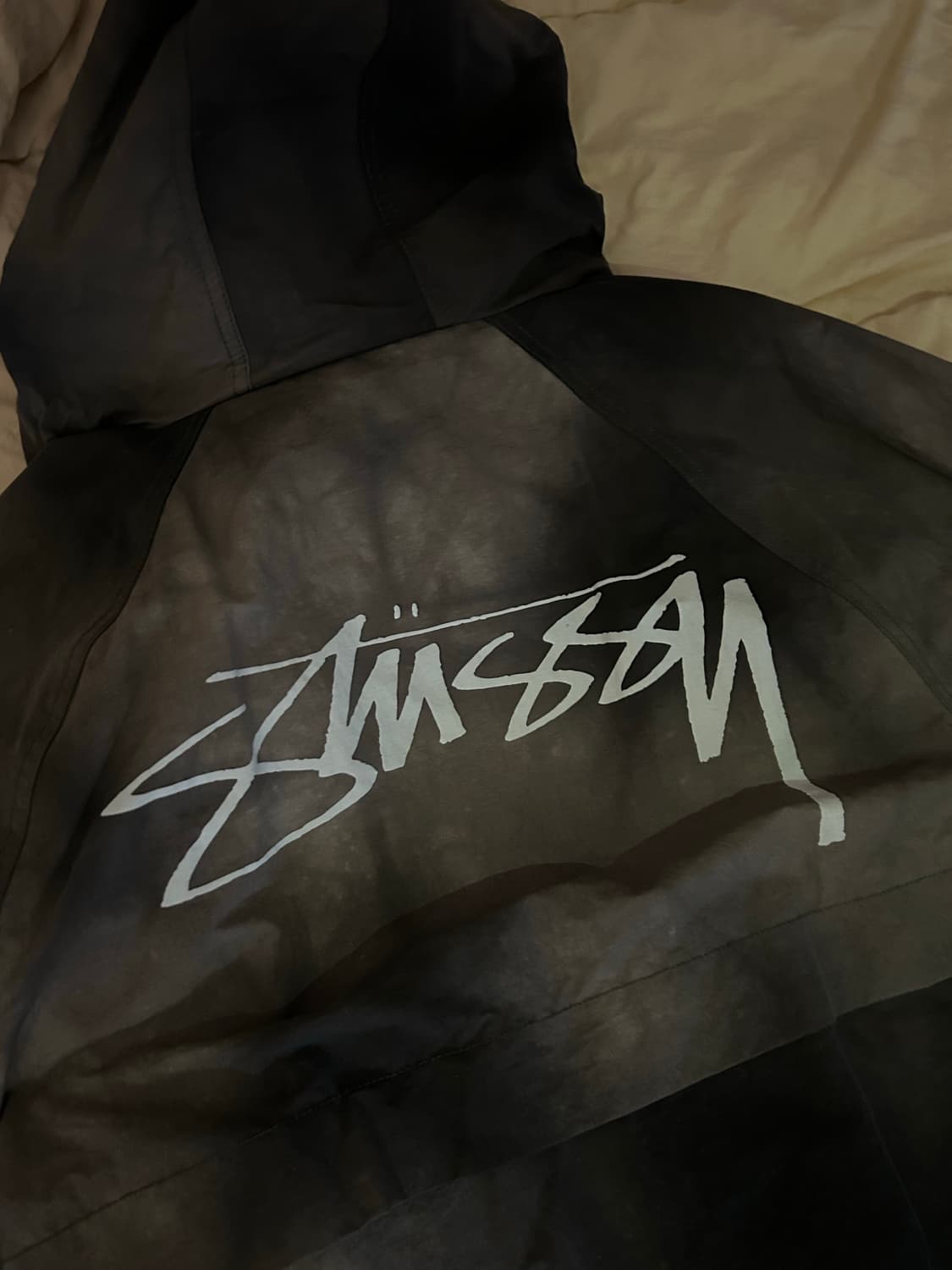 스투시 웨이브 다이 비치 쉘 자켓 블랙 상품이미지3