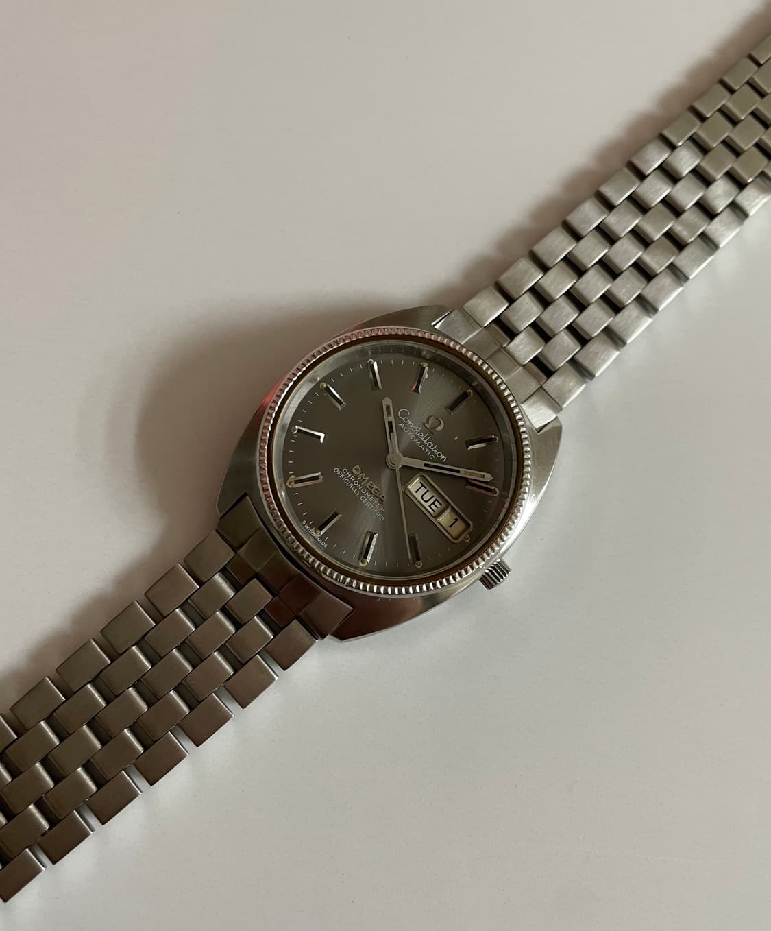 오메가 컨스틸레이션 크로노미터 메탈릭그레이 빈티지 오토매틱 시계 상품이미지2