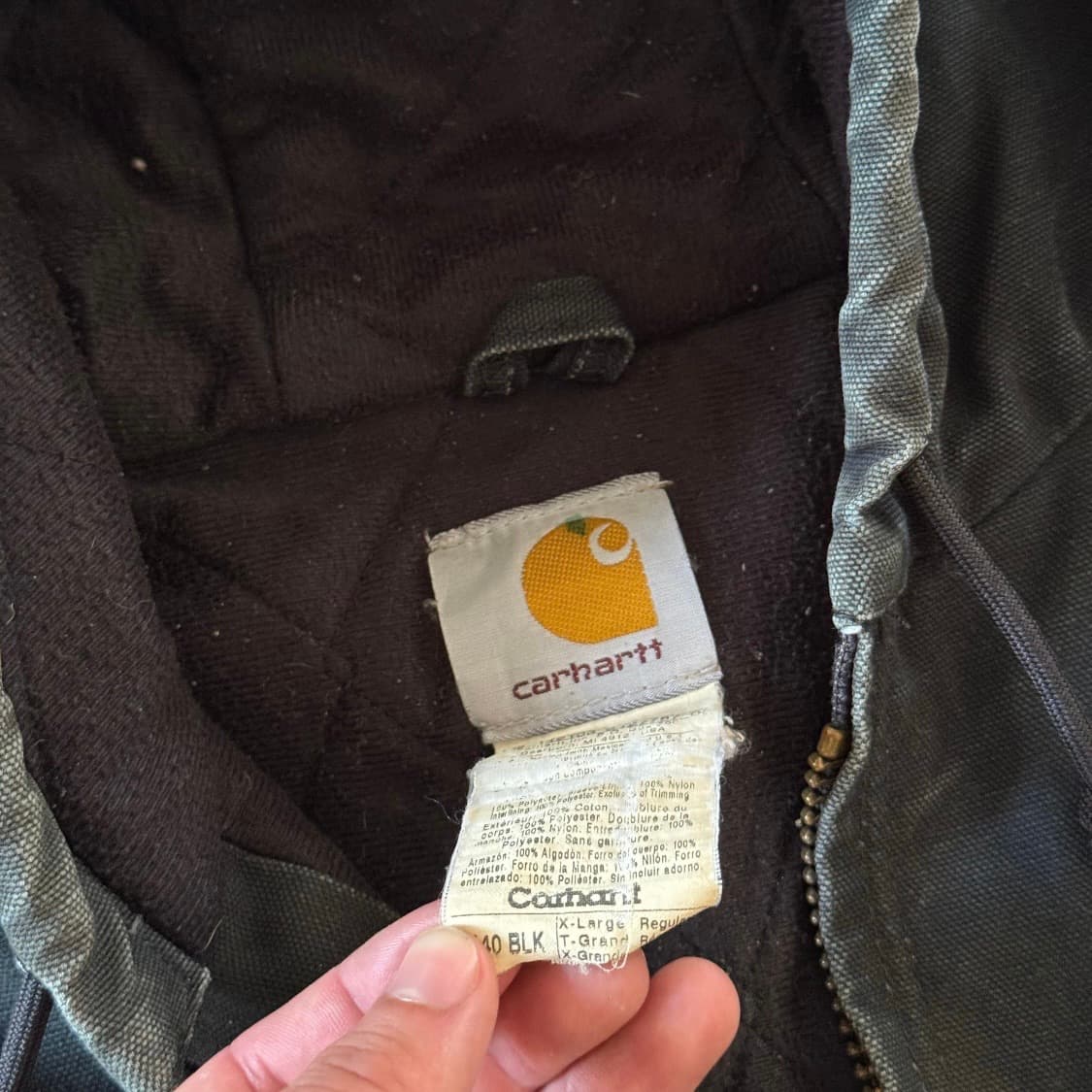 [XL] 빈티지 칼하트 디스트레스드 액티브 자켓 J140 BLK 상품이미지3