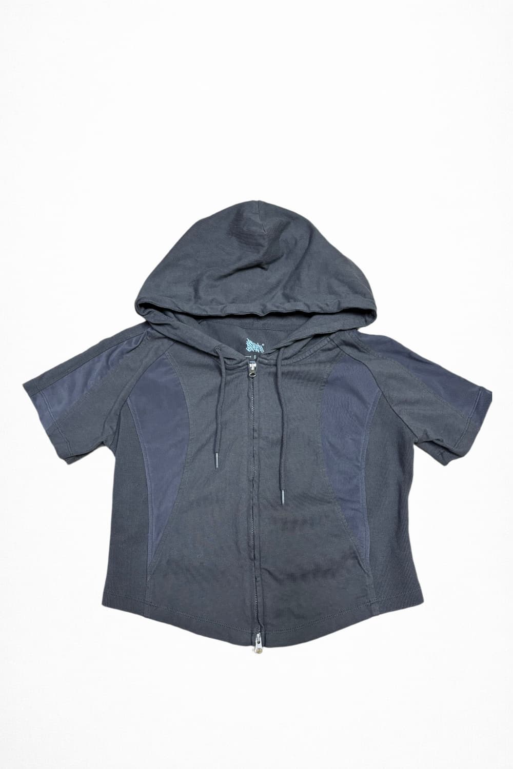 Brown Breath 크롭 반팔 후드집업 상품이미지1