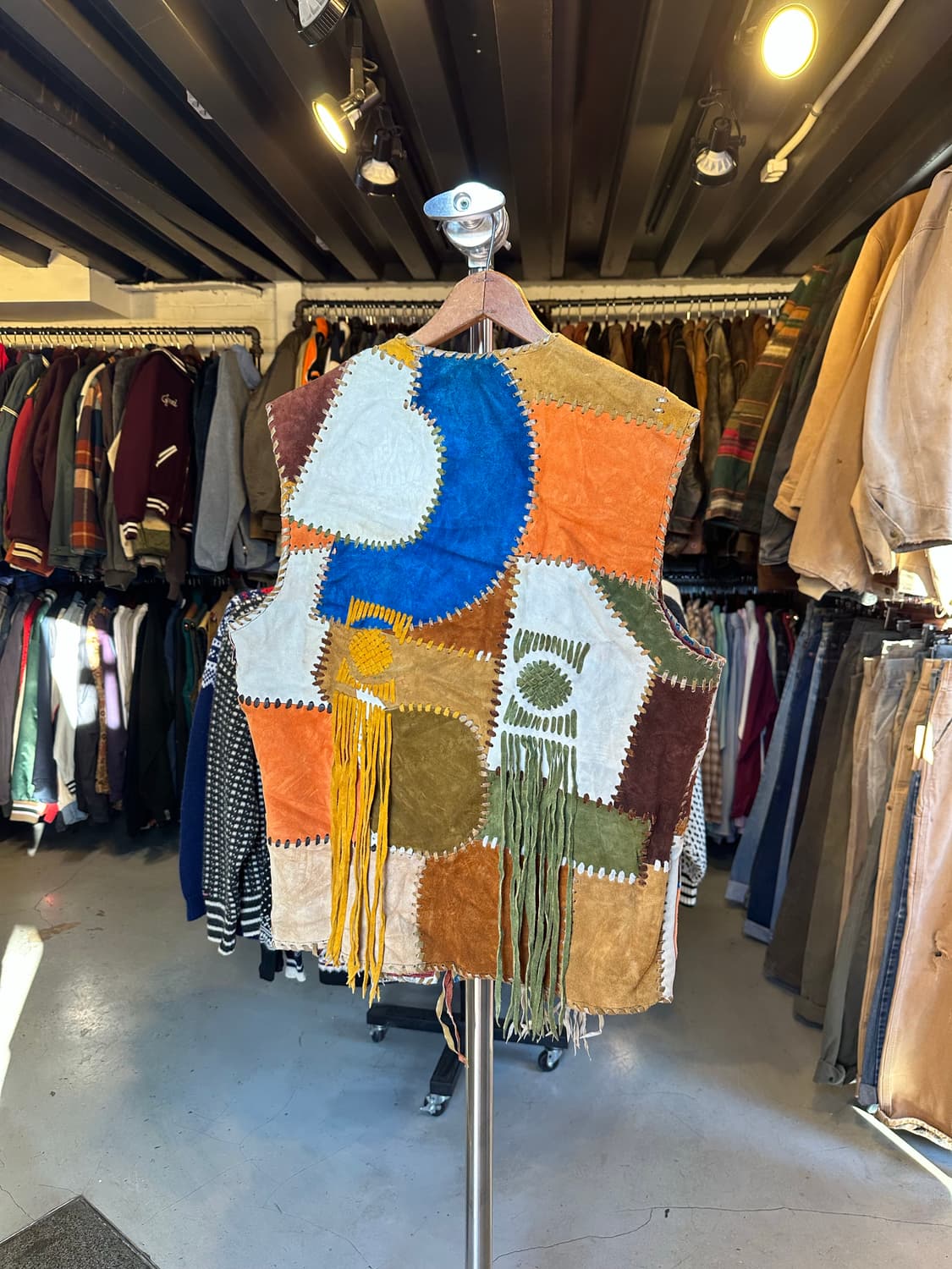 리얼 레더 헤비 스웨이드 웨스턴 프린지 베스트 상품이미지2