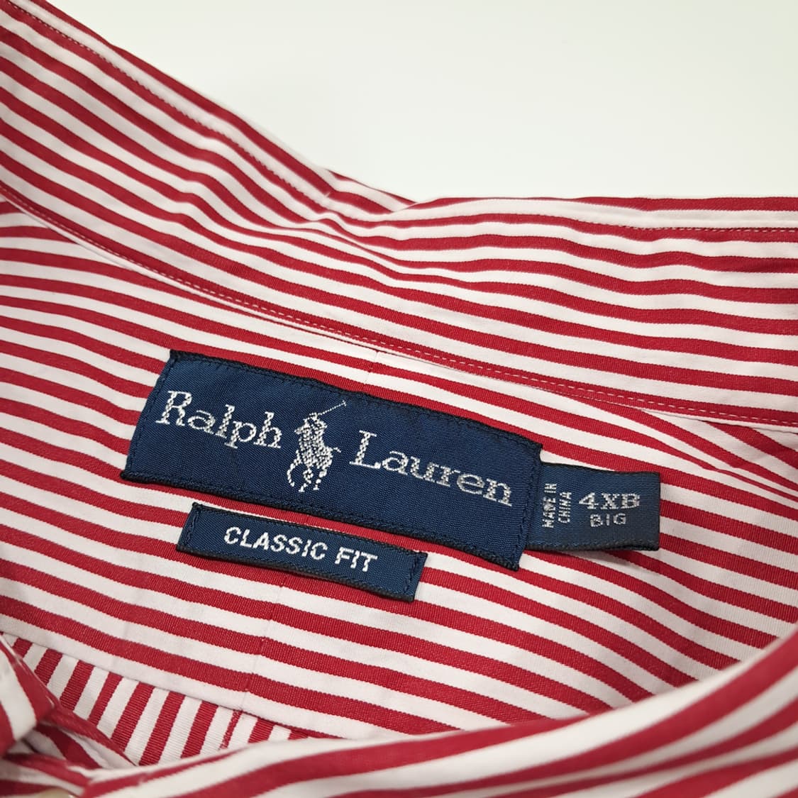 CL854 4XB 폴로 00s 박스핏 레드 스트라이프 셔츠 남방 상품이미지3