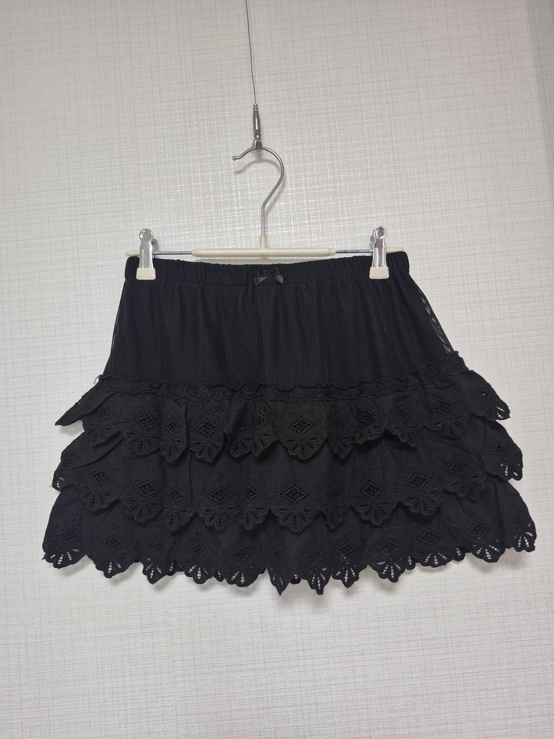 Language 고전 블랙 미니스커트 상품이미지1