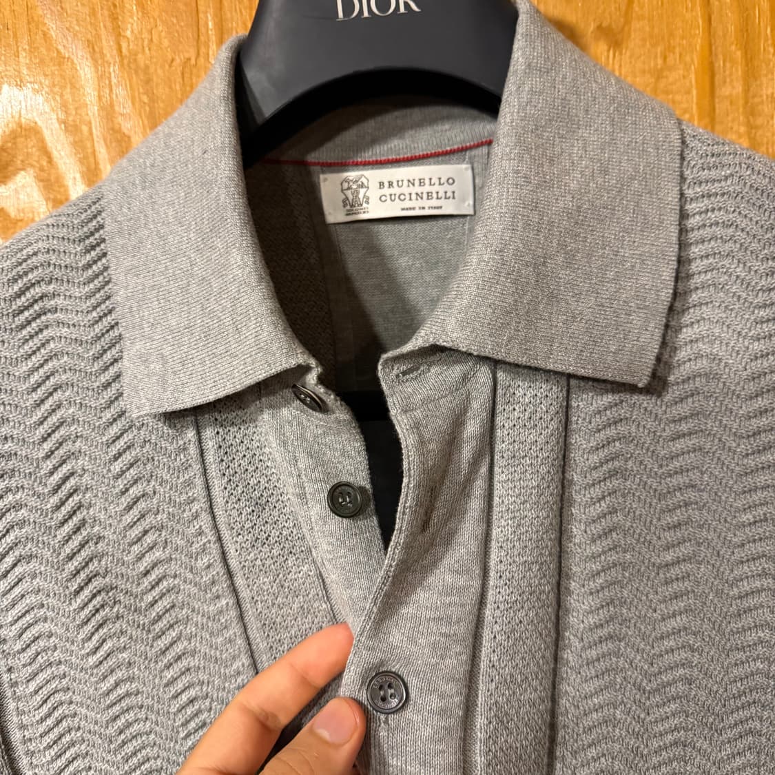 브루넬로 쿠치넬리 반팔니트 폴로셔츠 상품이미지4