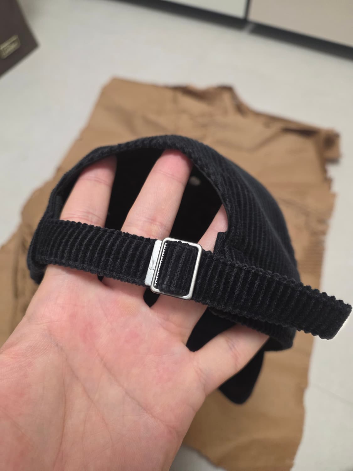 슈프림 x 나이키 아크 코듀로이 6-패널 캡 블랙 - 22SS 상품이미지5