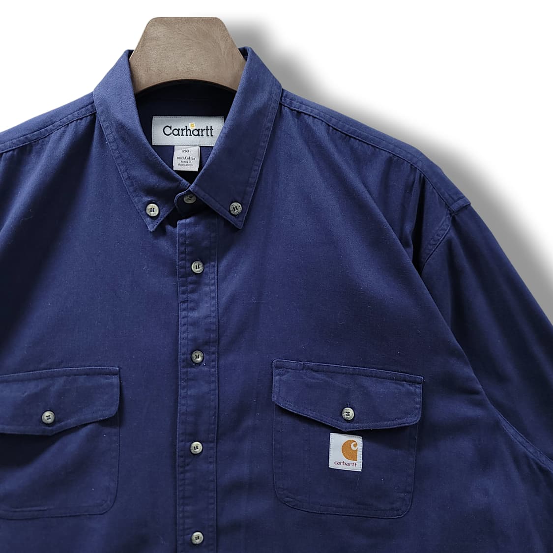 [2XL] 칼하트 네이비 투포켓 오버핏 긴팔셔츠 상품이미지4