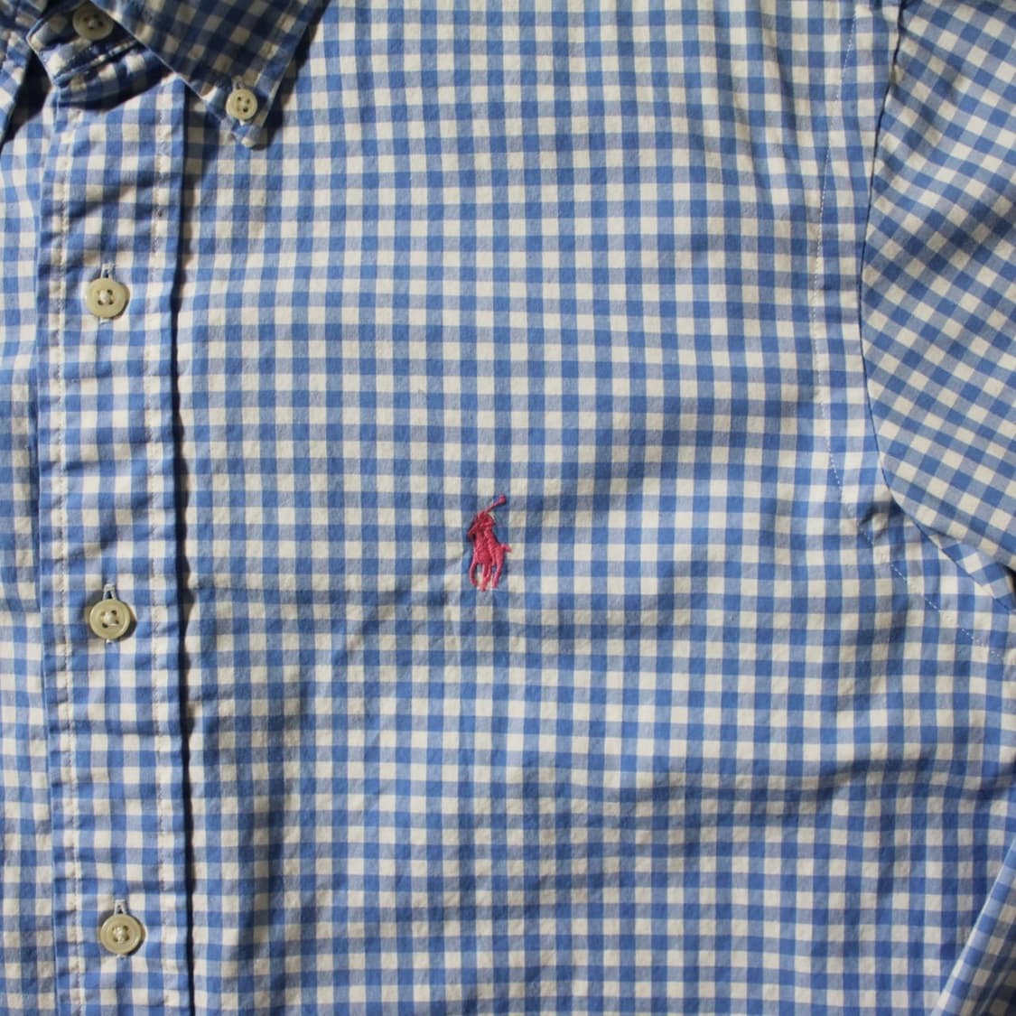 Polo 폴로 랄프로렌 블루 깅엄셔츠 상품이미지3