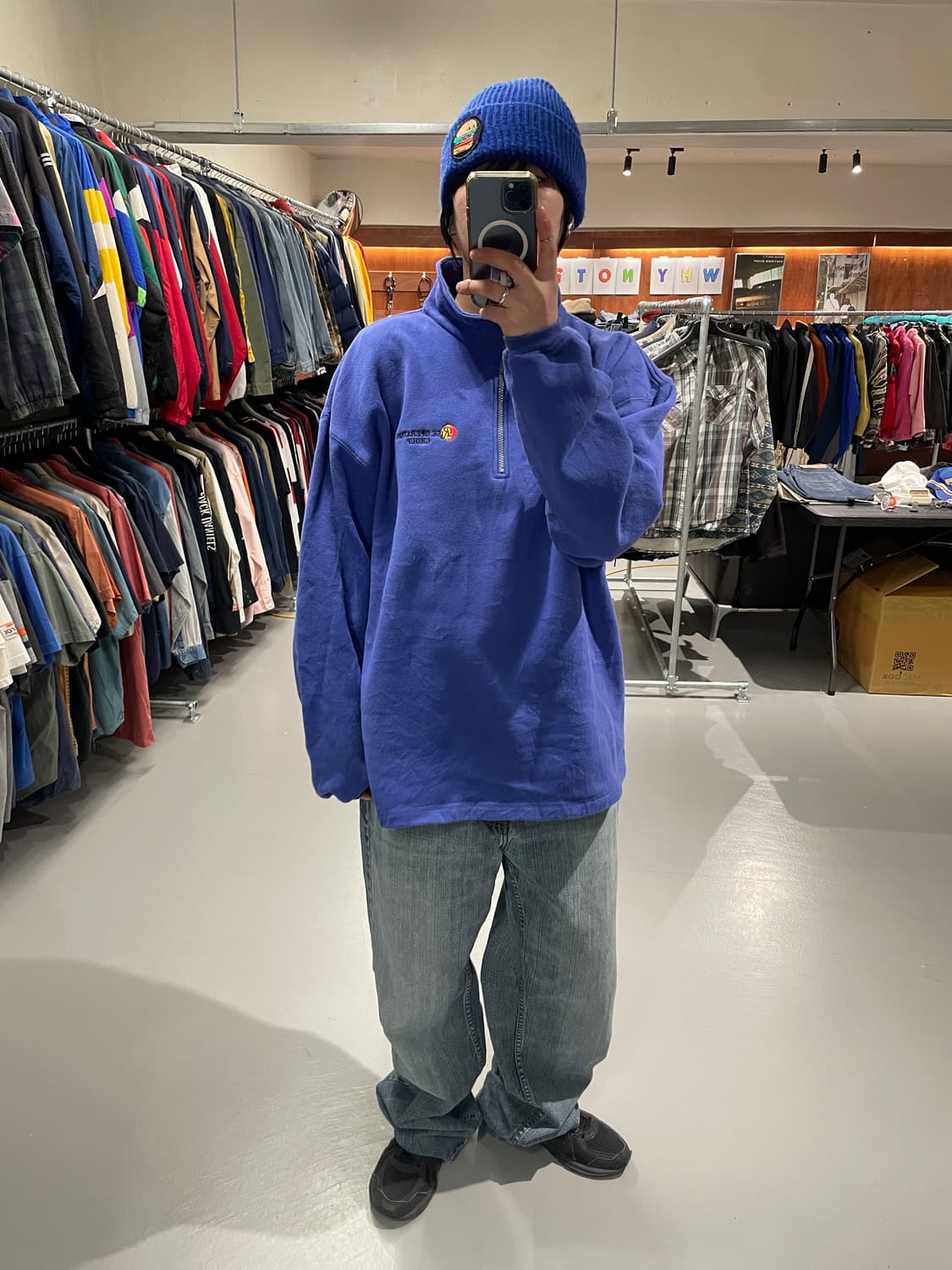 빈티지 반집업 맨투맨   상품이미지3