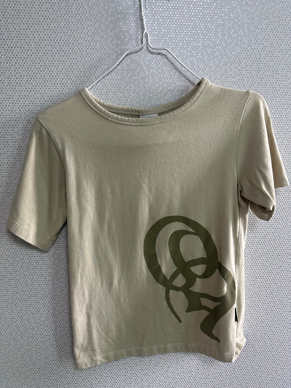 스컬프터 Oblique Logo Crop Top Pale Green 상품이미지3