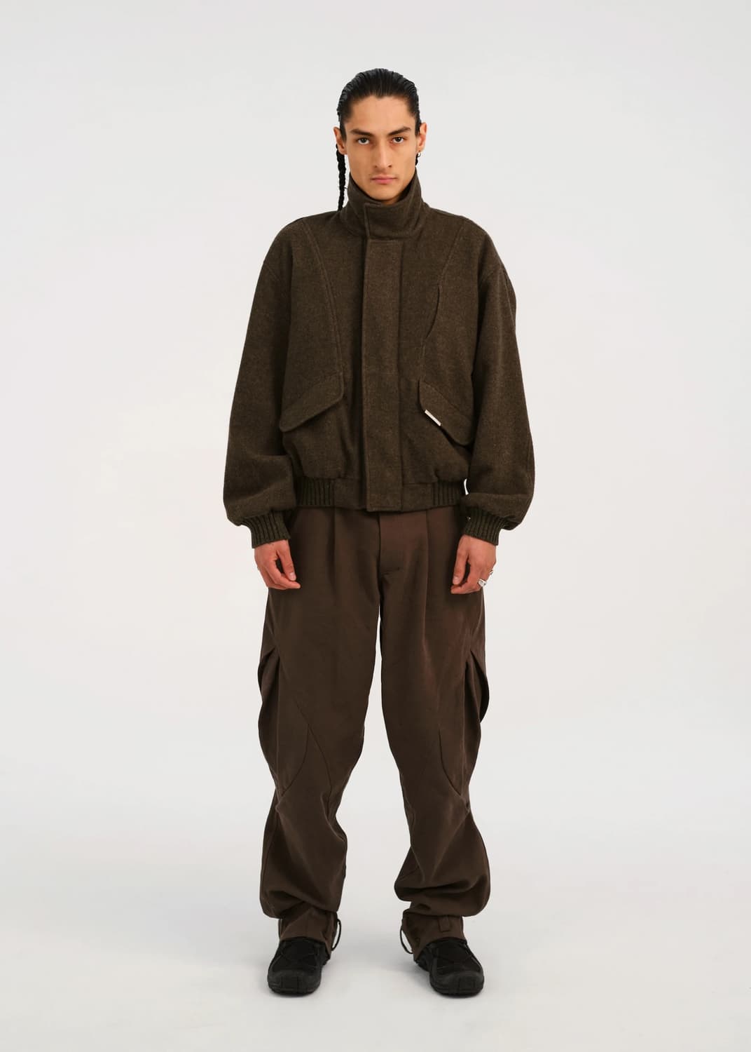 Hyein seo 울 봄버 재킷 카키 3사이즈 상품이미지1