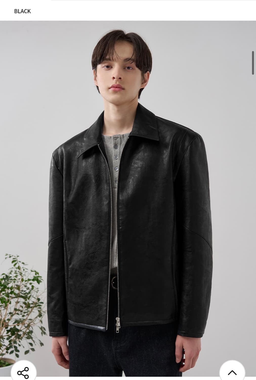 (L) 드로우핏 리파인드 라인 레더 자켓 [BLACK] 판매 상품이미지3