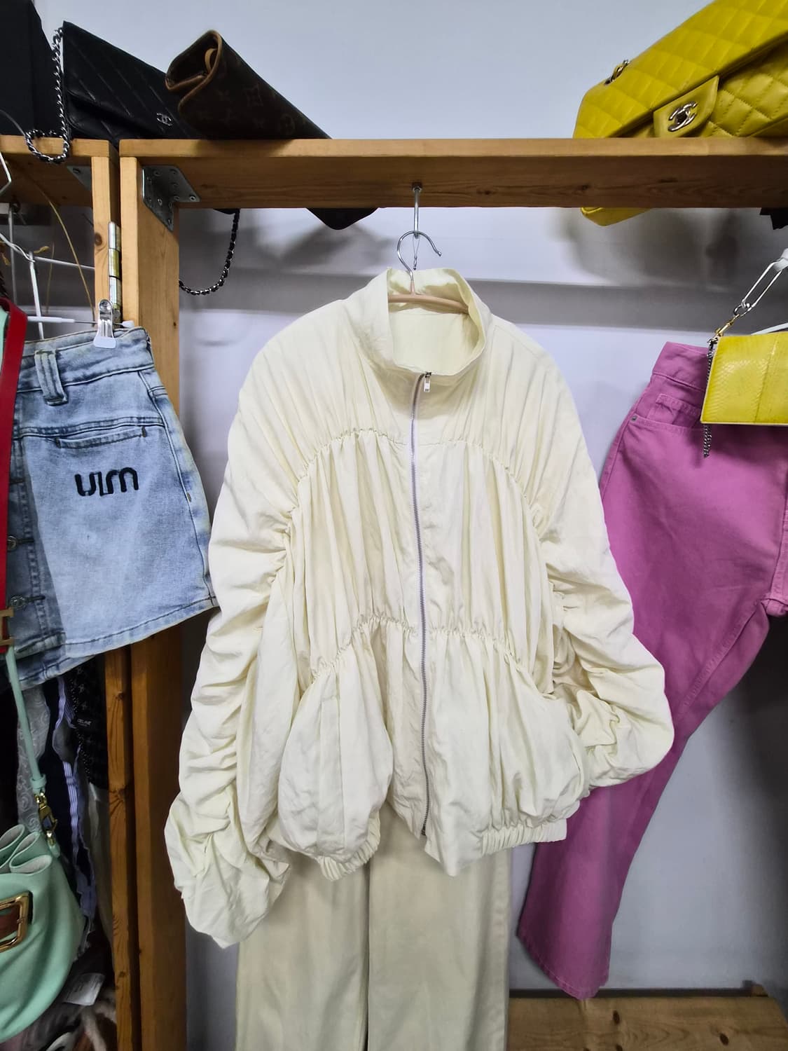 jsnewyork 셔링박시 블루종.임블리 버터팬츠 상품이미지3