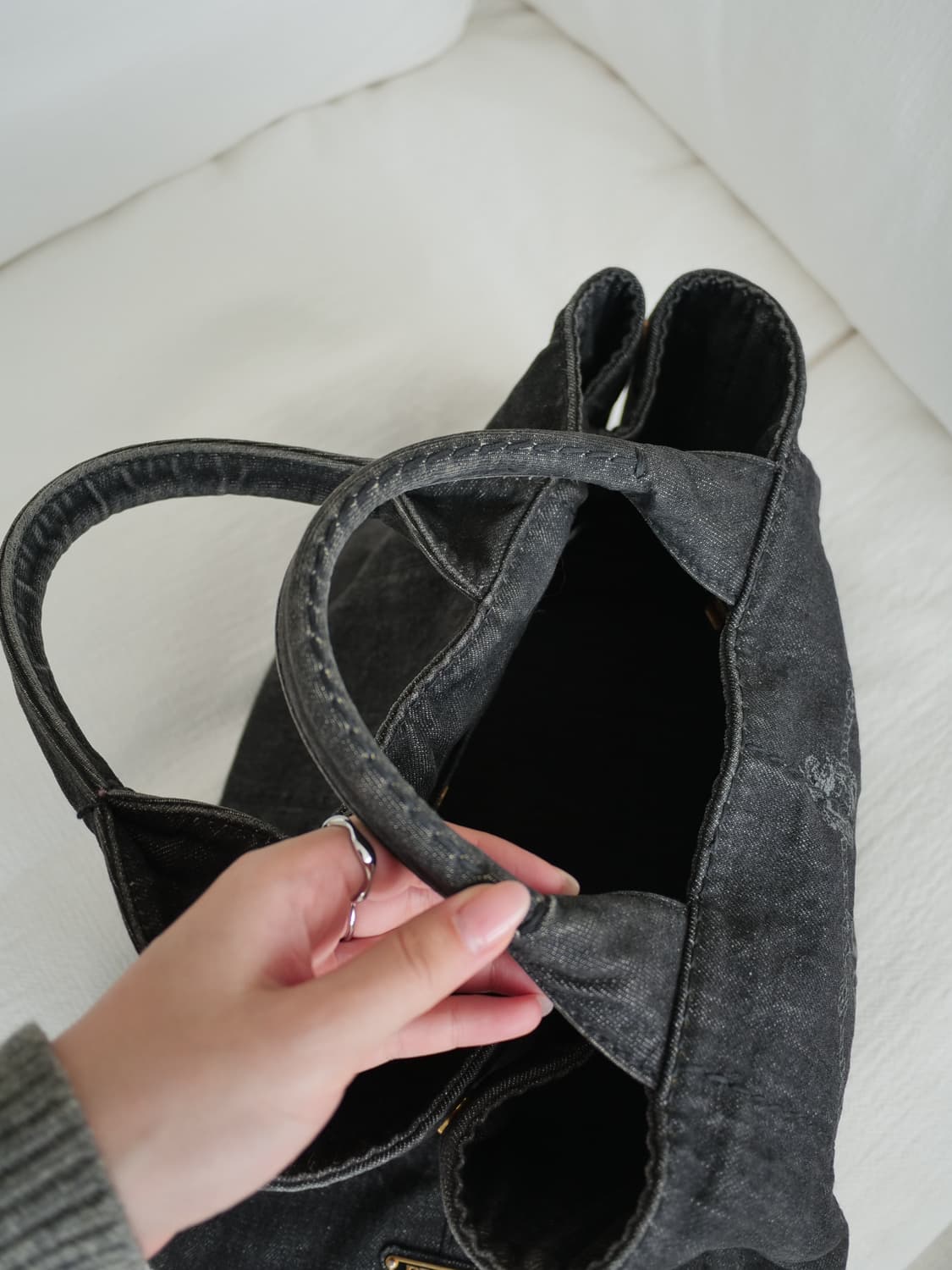 [Prada] Canapa Black Denim bag 상품이미지8