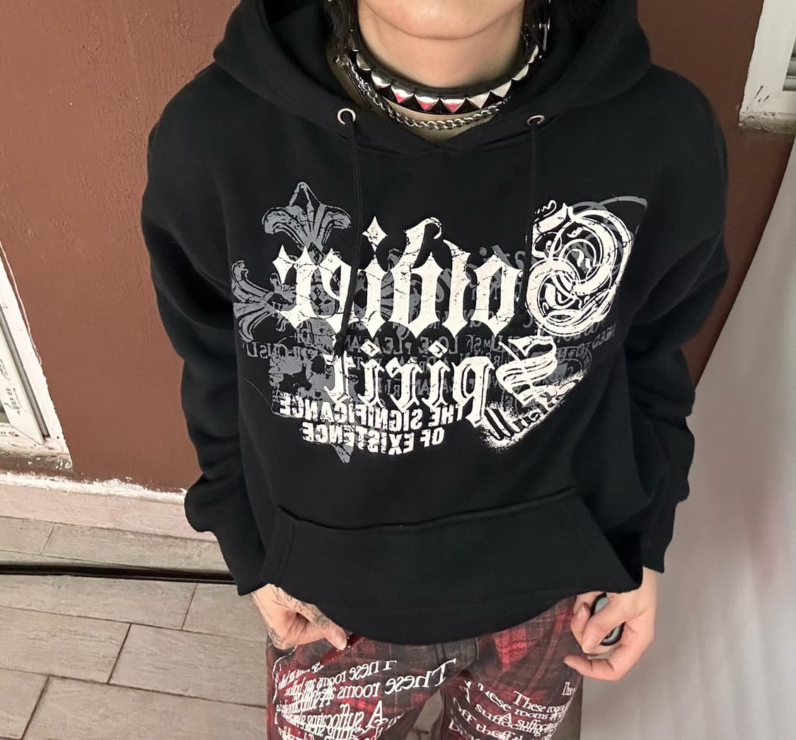 punk printing hooded 상품이미지1