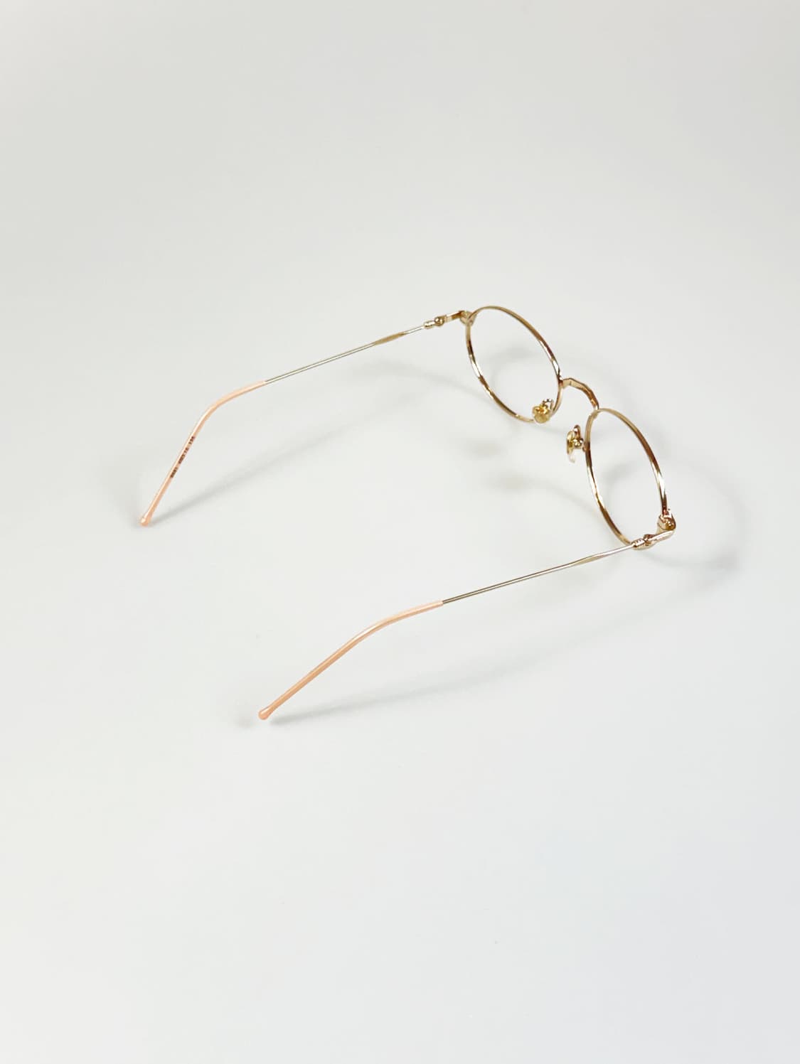 90s NUANCE 골드 슬림 오벌 메탈 빈티지 안경 상품이미지4