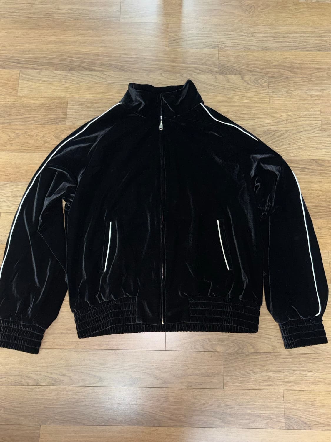 이티씨이 벨벳 트랙 자켓 블랙 XL 상품이미지2