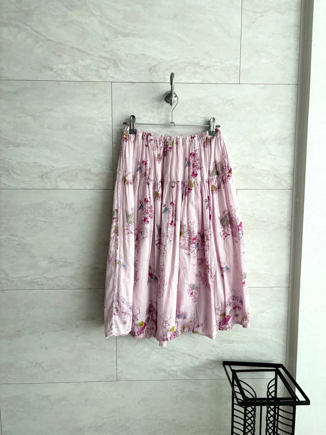 pink floral skirt 상품이미지5
