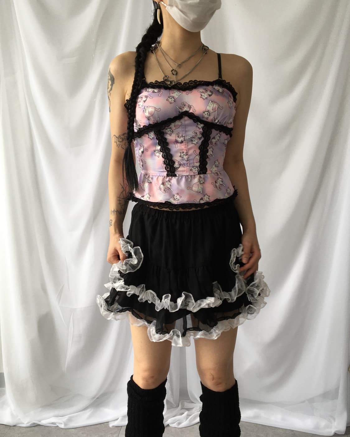 Frill trimming layer mini skirt 상품이미지4