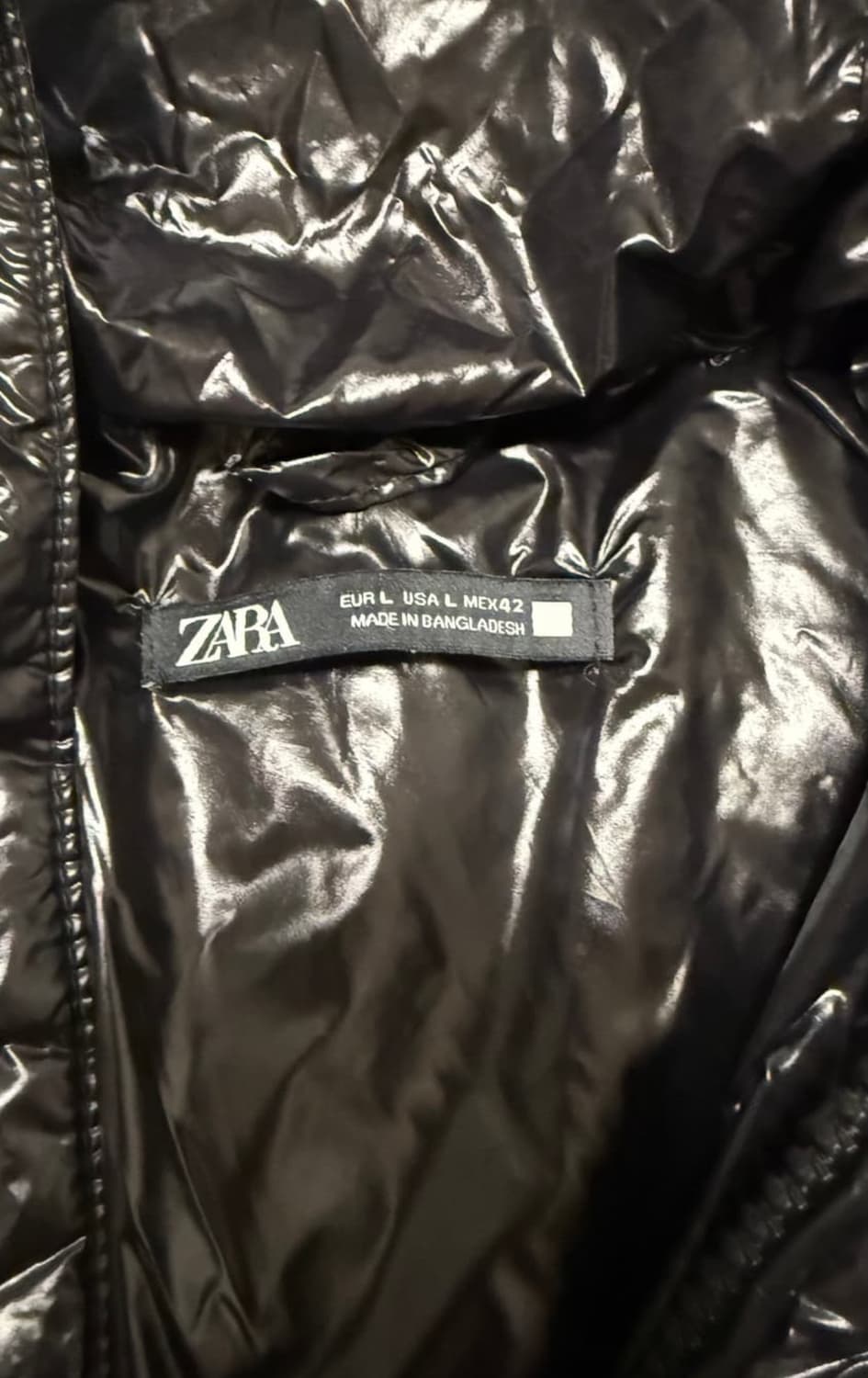 자라 푸퍼 유광 패딩 상품이미지3