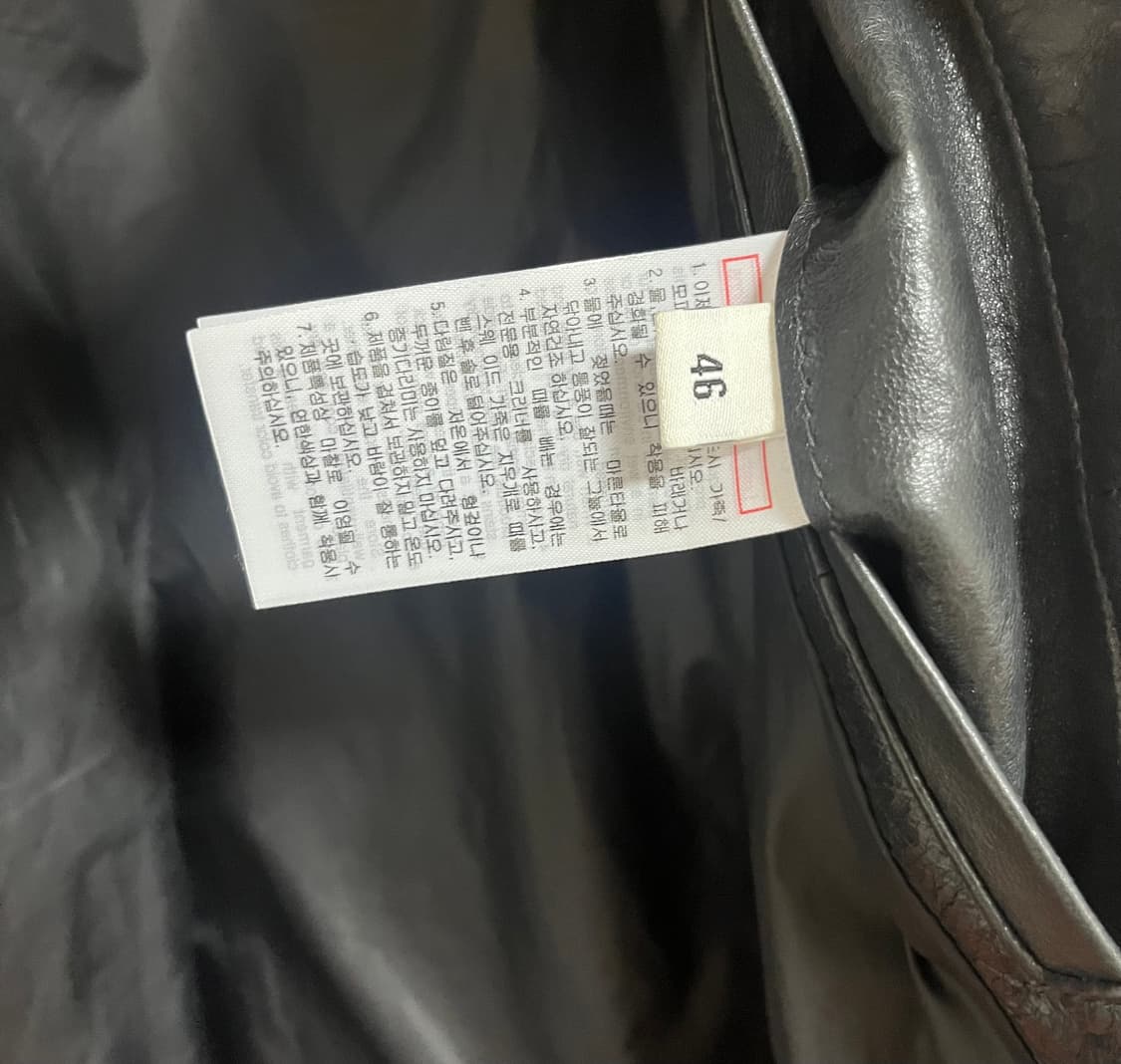 24SS Wooyoungmi 우영미 블랙 가죽 자켓 상품이미지5