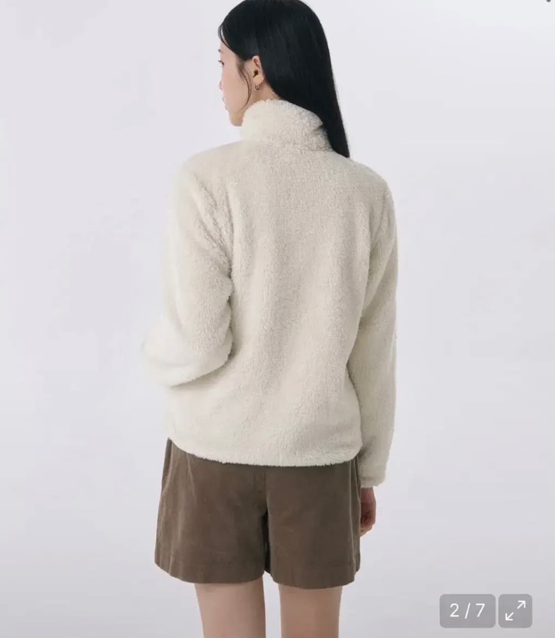 무신사스탠다드 우먼즈 샤기 플리스 집업 후리스  상품이미지2