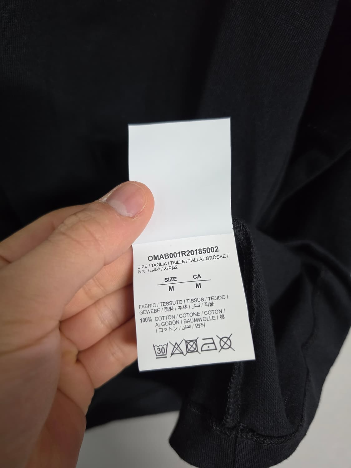 20SS 오프화이트  테이프 애로우 긴팔 티셔츠 M 상품이미지4